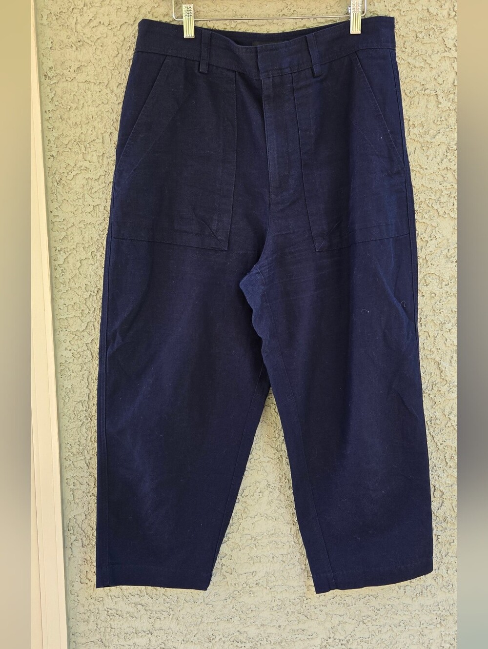 Banana Republic Navy Cotton Linen Pants